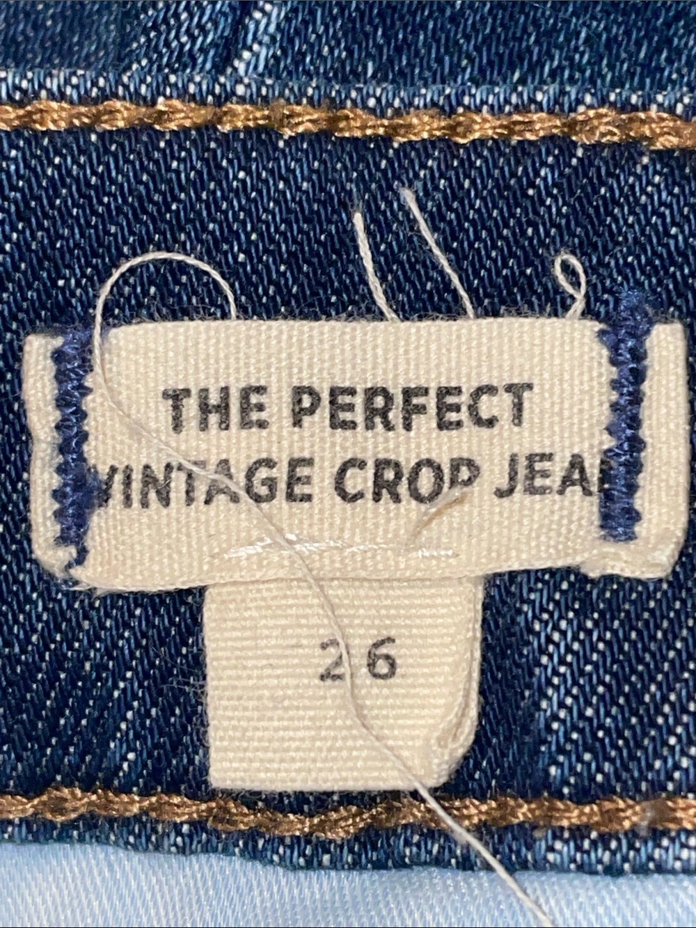 Madewell Button Fly Dark Wash The Perfect Vintage Crop Jeans. Size 26 - Picture 4 of 13